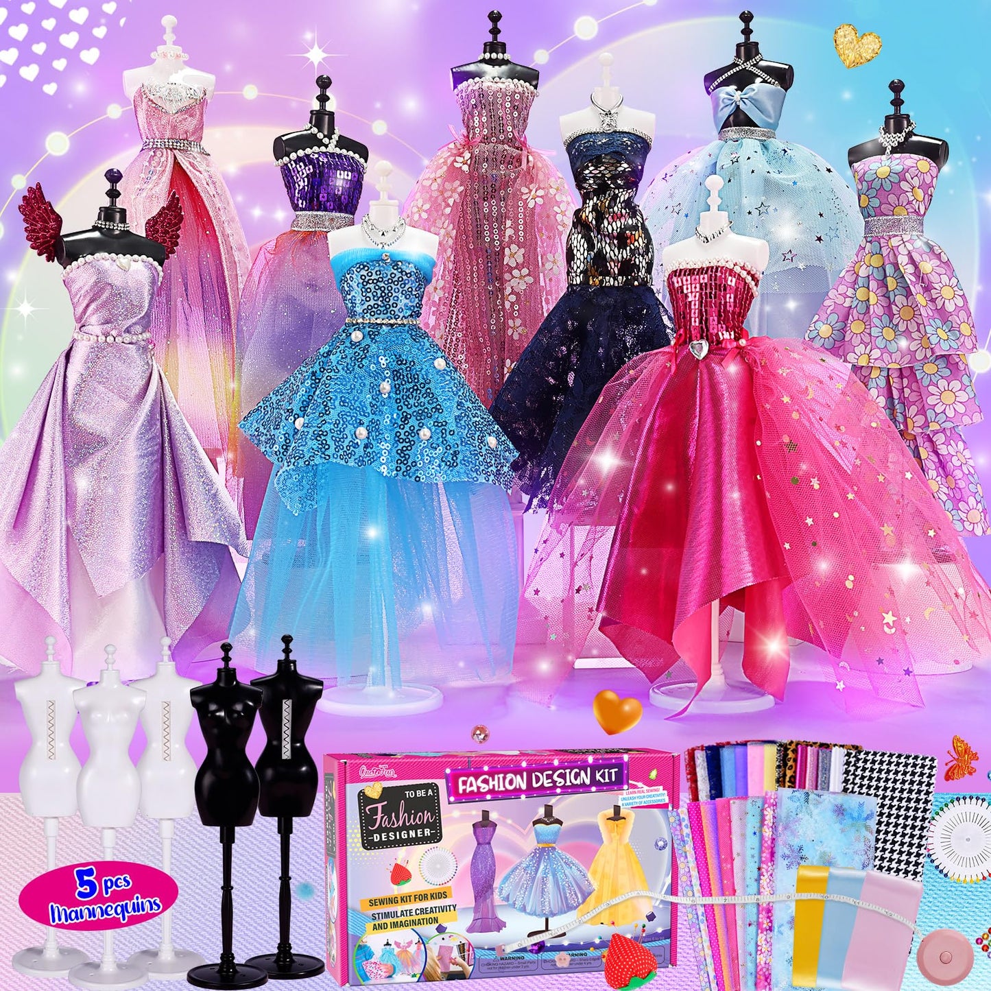 Kit de Loisirs Créatifs Pour Filles avec 5 Mannequins