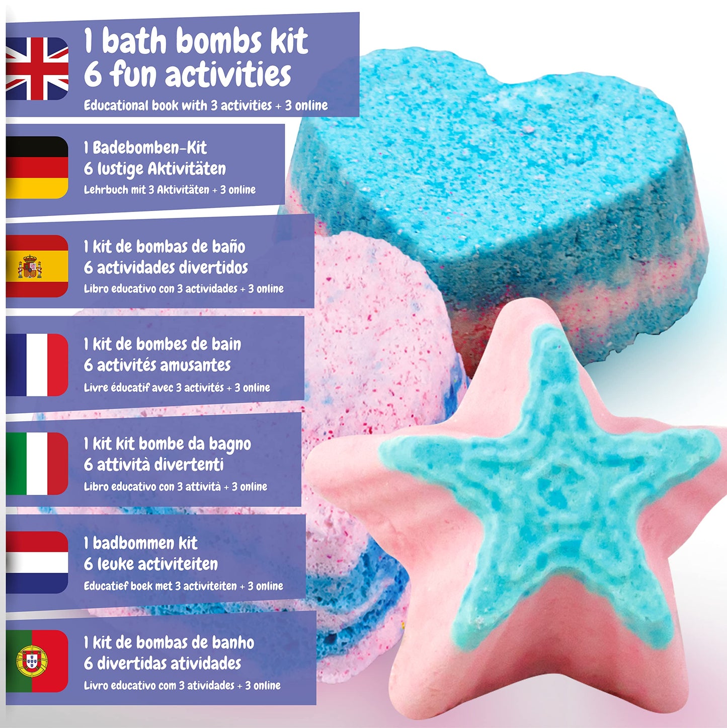 Science4you Fabrique Bombe de Bain pour Enfants de +8 ans: Création Boule de Bain, 6 Expériences Scientifiques Enfants, Kits Éducatifs de Sciences, Coffret de Boule de Bain Cadeau Enfants +8 Ans