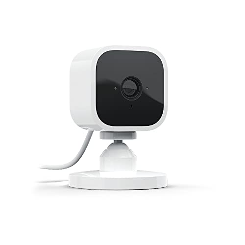 Blink Mini | Caméra d'intérieur connectée compacte à brancher | Vidéo HD 1080p, vision nocturne, détection de mouvements, audio bidirectionnel, config. facile, fonctionne avec Alexa | 1 caméra, Blanc