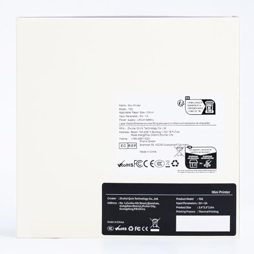Mini Imprimante - Imprimante à Autocollants T02  Thermique