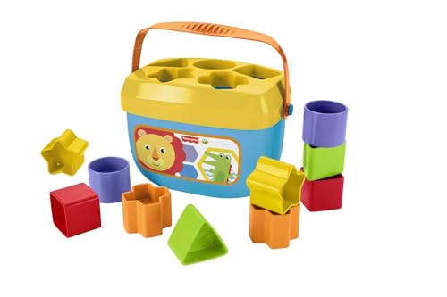Fisher-Price Mon Trieur de Formes Jouet bébé, Boite avec 10 Blocs, pour Apprendre à Trier et à empiler, Couleurs Vives, 6 Mois et Plus, FFC84