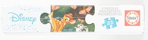 Educa - Animaux Disney. 4 Puzzles Enfant Progressifs, 12/16/20/25 pièces. Recommandé à partir de 3 Ans (18104)