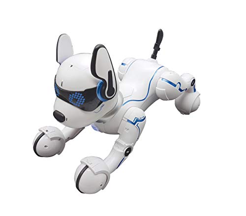 Lexibook Power Puppy - Mon Robot Chien Savant à dresser - Robot programmable avec télécommande, fonction dressage et contrôle gestuel, danse, musique, effets lumineux, rechargeable - DOG01