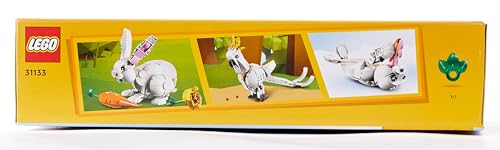 LEGO Creator 3-en-1 31133 Le Lapin Blanc, Jouet avec Animaux, Dont Figurines de Poisson, Phoque et Perroquet, Construction pour Enfants Dès 8 Ans