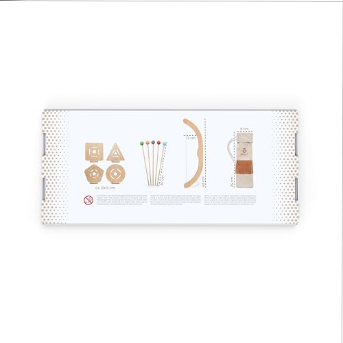 BOWRILLA® Arc et Fleches Enfant en Bois avec 5 Flèches, 4 Cibles et 1 Carquois | 3 LB Tir à l'arc pour Enfant (Intérieur et D'Extérieur) à Partir de 3 Ans | Convient aux Droitiers et aux Gauchers