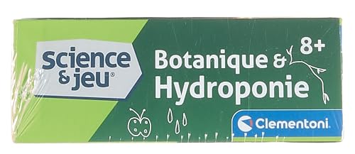 Clementoni - Science & Jeu : Laboratoire Botanique et Hydroponie - Inclus Argile Expensée + Pots Spéciaux - Culture Hydroponique - Méthodes de Culture des Plantes - 15 x 5.5 x 21cm - 7+ - 52347
