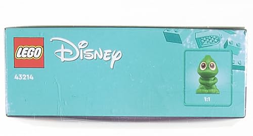 LEGO 43214 Disney Princesse Raiponce Tourbillonnante, Jouet de Construction avec Mini-Poupée Robe Diamant et Figurine Pascal Le Caméléon, Enfants 5 Ans