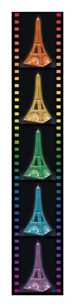 Ravensburger - Puzzle 3D Building - Tour Eiffel illuminée - A partir de 10 ans - 226 pièces numérotées à assembler sans colle - Accessoires de finition inclus - 12579
