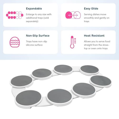 Plateau Tournant pour repas Rotation à 360 Degrés
