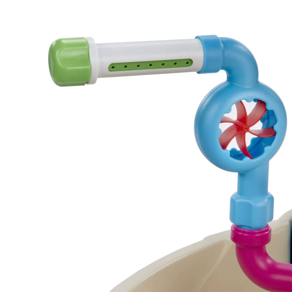 Little Tikes Fountain Factory Table de jeux aquatique – Jouet d’extérieur, table sécurisée & portable – Jouet sensitif de plein air, encourage les créatifs, pour les enfants de 24 mois et +