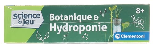 Clementoni - Science & Jeu : Laboratoire Botanique et Hydroponie - Inclus Argile Expensée + Pots Spéciaux - Culture Hydroponique - Méthodes de Culture des Plantes - 15 x 5.5 x 21cm - 7+ - 52347