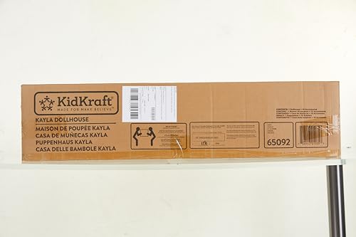 KidKraft Maison de Poupée en Bois Kayla incluant Accessoires et Mobilier, 3 Étages de Jeu pour Poupées 30 cm, Jouet Enfant dès 3 Ans, 65092, Exclusivité sur Amazon