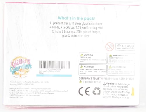 Kit Fabrication de Bijoux pour Filles. Bricolage Collier Pendentif et Bracelet Loisirs Créatifs avec de Perles de Verre et Charms - Loisir Creatif Enfant, Jouet, d'arts et Artisanat, Cadeau