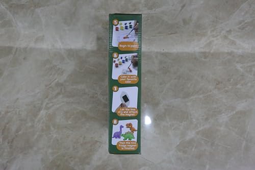 LinStyle Kit de Dinosaures à Colorier pour Enfants avec Moule, Jouet de Peinture 3D,Jeu D' Activites Manuelles pour Garçons Filles 3 4 5 6 7 8 9 10 Ans, Cadeau Créatif Bricolage d'Anniversaires Noël