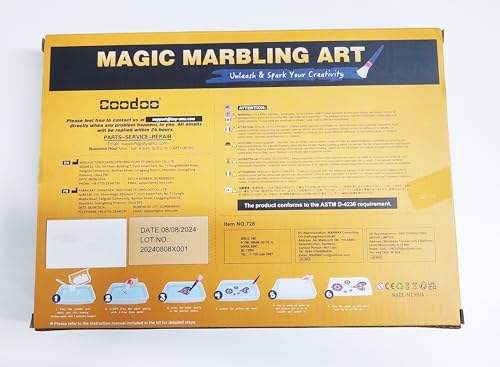 Peinture marbrée à l'eau pour enfants - Arts et artisanat pour filles et garçons Kits d'artisanat Cadeaux idéaux pour les enfants de 6 ans et plus 8-12 ans