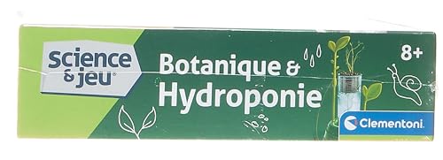 Clementoni - Science & Jeu : Laboratoire Botanique et Hydroponie - Inclus Argile Expensée + Pots Spéciaux - Culture Hydroponique - Méthodes de Culture des Plantes - 15 x 5.5 x 21cm - 7+ - 52347