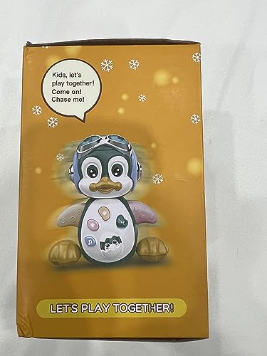 MOONTOY Jouet Musical Enfant 1 an, Rampants avec Musique et lumières,Jouet pour Bébé Pingouin 6-12 Mois, Jouet éducatif d’éveil pour Garçon Fille,Cadeaux Jouet Précoces 6 9 12 24 Mois