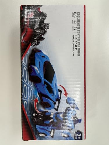 Highttoy Voiture Télécommandé Robot, Transformateur Jouets 3-12 Ans Garçon Fille Cadeau Voiture Robot Transformable 2.4GHz Rotation à 360° Robot Jouet Enfant Rouge