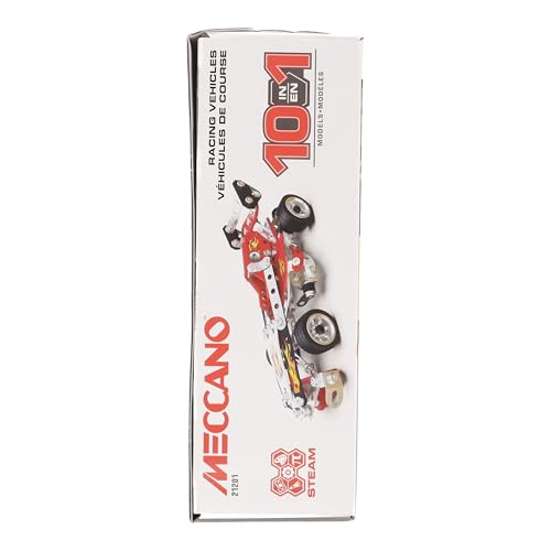 MECCANO - 10 Modèles De Véhicules De Course A Construire - Jeu de Construction Avec 2 Outils - 6060104 - Jouet Enfant 8 Ans et +