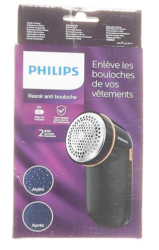 Philips GC026/80 Rasoir Anti-Bouloche et Anti-Peluche - Noir et Or