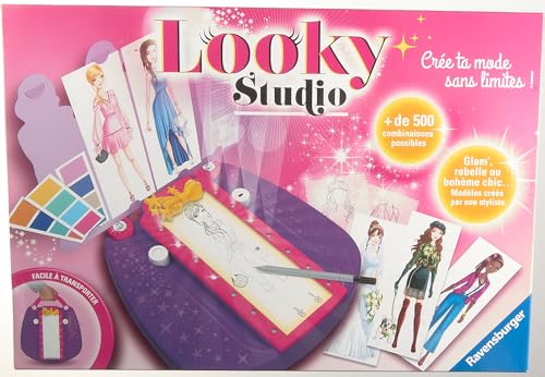 Ravensburger – Looky Studio – Loisir créatif – Dessin de mode – Stylisme – Activité détente et créative – Créativité – Dès 6 ans – 18028 – Version française, Néant