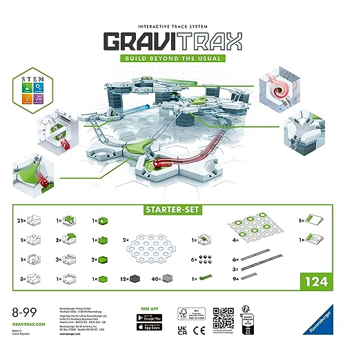 Ravensburger - Gravitrax - Starter Set 122 pièces - Circuit de billes - Jeu de construction créatif - Parcours de billes à construire - Dès 8 ans - Version française - 22410