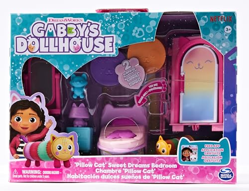 Gabby et la Maison Magique - Gabby Dollhouse - Playset La Chambre Polochat - 1 Figurine + Accessoires - Pièce Pour Maison de Poupée - Dessin Animé Gabby Et La Maison Magique - Jouet Enfant 3 Ans et +