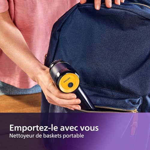 Philips Sneaker Cleaner - Nettoyeur de Baskets - Kit de Nettoyage Chaussure, 3 Brosses Incluses, Bleu (GCA1000/60)