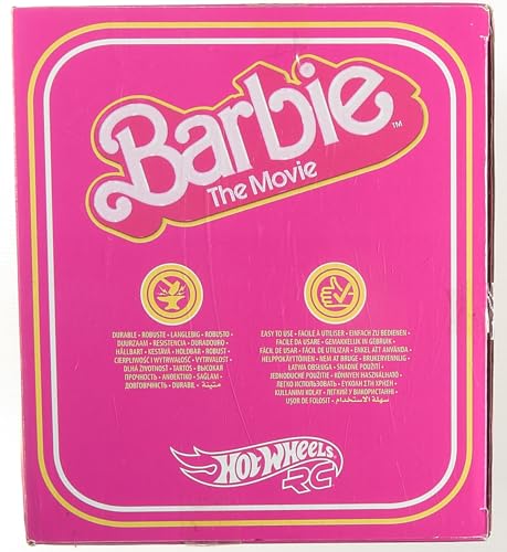 Hot Wheels Voiture Télécommandée, Barbie Le Film - Voiture Corvette Radiocommandée À Piles Tirée du Modèle Réel Stingray 1956, en Métal, À Collectionner, Jouet Enfant, Ados et Adultes, HPW40