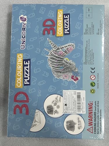 Hautton Puzzle à colorier 3D, Loisirs créatifs, Cadeau pour Adultes et Enfants, Meilleur Anniversaire pour Filles et garçons – Licorne
