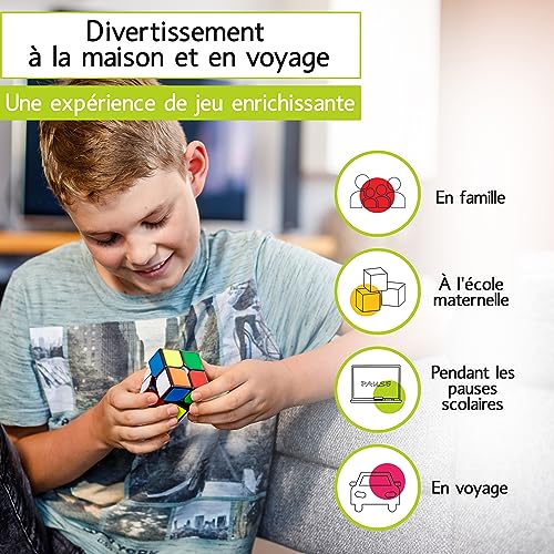 CUBIDI® Originale Cube Magique 2x2x2 - Type Los Angeles | Speedcube de Vitesse avec Caractéristiques de Rotation Optimisées - Classique Jouet 2x2 | Le Puzzle 3D Casse Tete pour Adulte et Enfant
