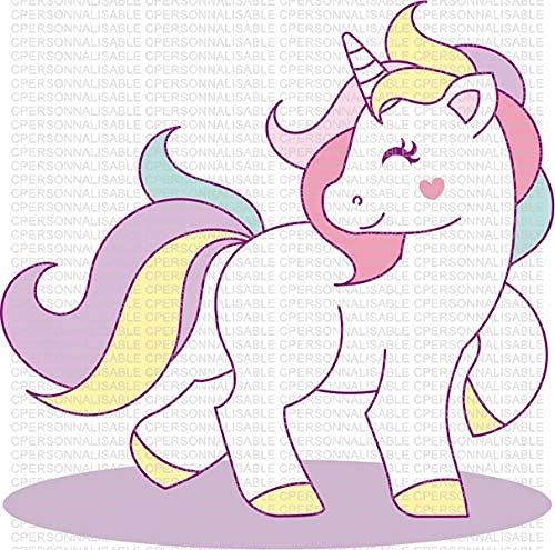C32 Tote Bag Licorne à personnaliser, sac licorne, sac enfant licorne, sac coton, tote bag personnalisable, sac prénom, sac bibliothèque