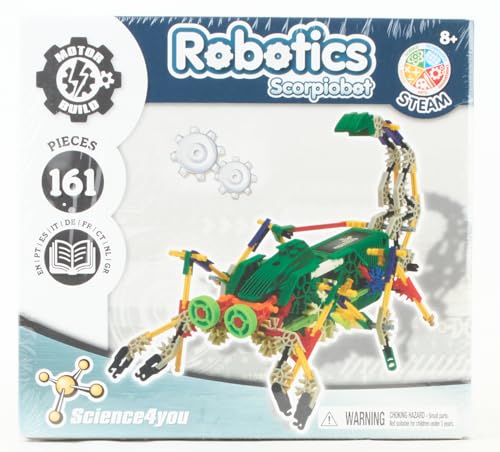 Science4you-Robotics Scorpiobot, Kit Construire de 161 pièces 8 Ans-Monter Un Robot Interactif pour Enfants Construction Activites Manuelles, Jeu STEM, 80002226, Multicolore