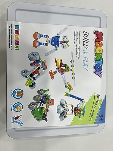 Blocs de Construction 175 pièces 11-en-1 ,Jeux pour garçons et Filles-l'Apprentissage la Construction Jouets Créatif, interactif et éducatif pour Enfants de 3-12 Ans,