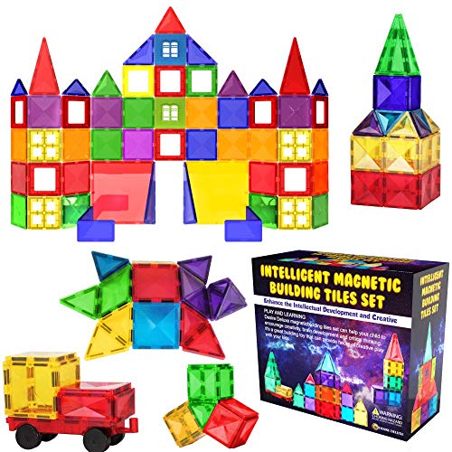 Desire Deluxe Ensemble de Blocs et Briques Magnétiques de Construction - Jouet éducatif pour Enfants, Filles et garçons 3, 4, 5, 6, 7 Ans - Jeux d'apprentissage de Construction 57 pièces