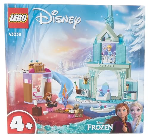 Lego Disney Princess Le Château de Glace d’Elsa - Jouet de Princesse La Reine des Neiges - 2 Figurines Animales et Mini-Poupées Elsa et Anna - Idée Cadeau pour Filles et Garçons Dès 4 Ans 43238