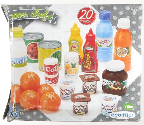 Jouets Ecoiffier - 2644 - Pack Drive 100 % Chef - Imitations d'aliments pour enfants - 20 pièces - Dès 18 mois - Fabriqué en France