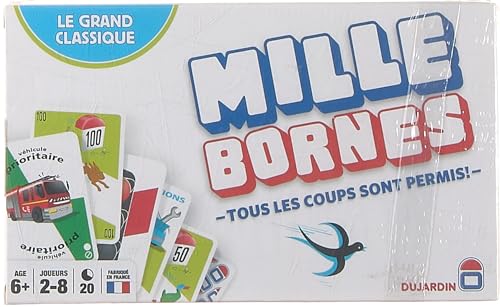 Dujardin – Mille Bornes Le Grand Classique – Jeu de société – Jeu de cartes – Atteignez les 1000 bornes en premier – A jouer en Famille ou entre Amis – 2 à 8 joueurs – Dès 6 ans