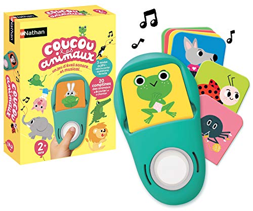 Nathan - Coucou les Animaux - jeu d'éveil sonore et musical - jeu éducatif electronique - Découvre les animaux en chanson à travers 20 comptines - pour Enfants à partir de 2 ans