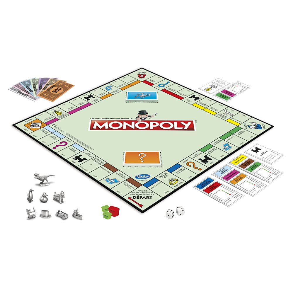 Monopoly, Jeu de Plateau Familial pour Enfants et Adultes, Jeux familiaux, 2 à 6 Joueurs, Jeux de stratégie pour garçons et Filles à partir de 8 Ans