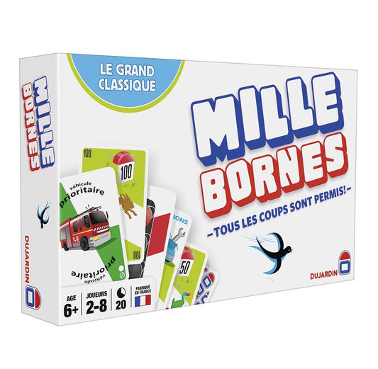 Dujardin – Mille Bornes Le Grand Classique – Jeu de société – Jeu de cartes – Atteignez les 1000 bornes en premier – A jouer en Famille ou entre Amis – 2 à 8 joueurs – Dès 6 ans