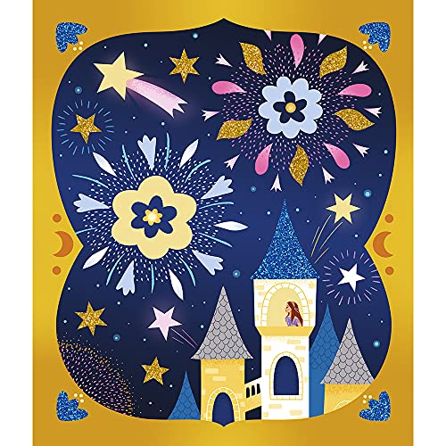 Kit Créatif Sables Phosphorescents et Paillettes Nuit Féérique - Loisirs Créatifs - 5 Tableaux à Décorer - Imagination et Créativité - Dès 5 Ans
