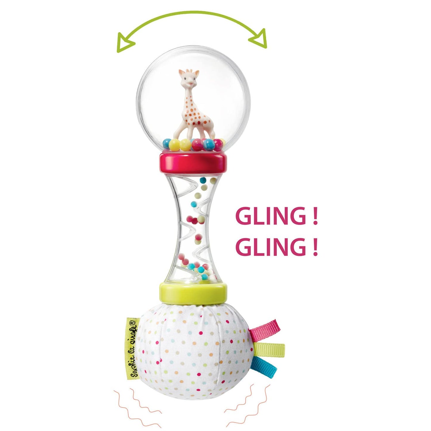 Sophie la Girafe - Hochet Soft Maracas Sophie la Girafe - Instrument de musique - Jouet d'éveil adapté aux mains de bébé - Développe la motricité et l'éveil de votre enfant, TU