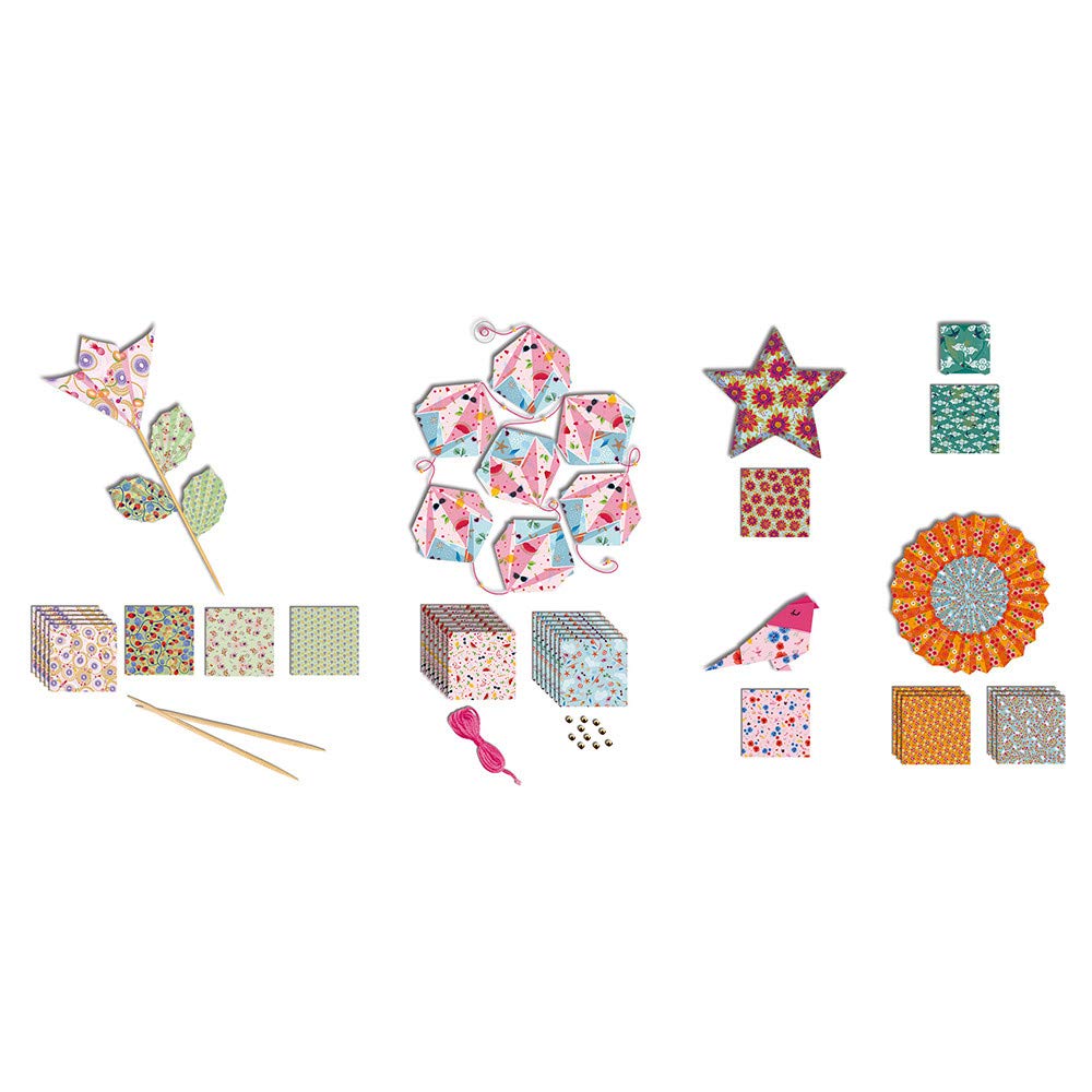 Janod - Origami Delightful Decoration - Les Ateliers du Calme - Childrens Creative Leisure Kit - Encourages Creativity - Suitable for ages 10 and up - J07887