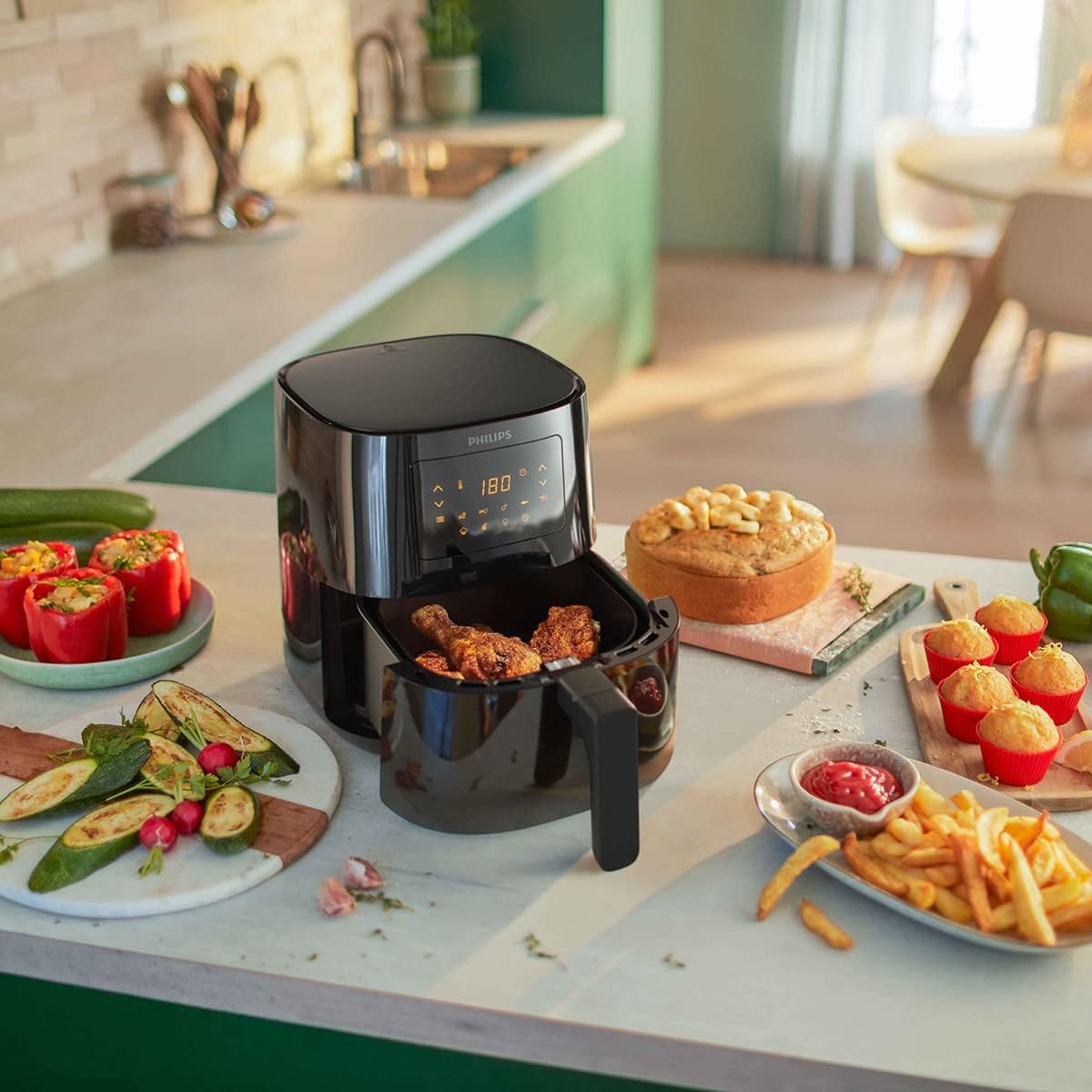 Philips Domestic Appliances Airfryer Série 3000 L, 4.1L (0.8Kg), Airfryer 13 en 1
