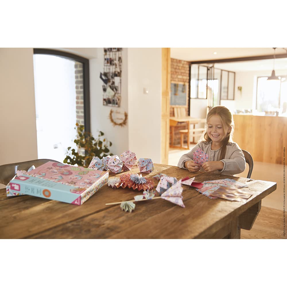 Janod - Origami Delightful Decoration - Les Ateliers du Calme - Childrens Creative Leisure Kit - Encourages Creativity - Suitable for ages 10 and up - J07887