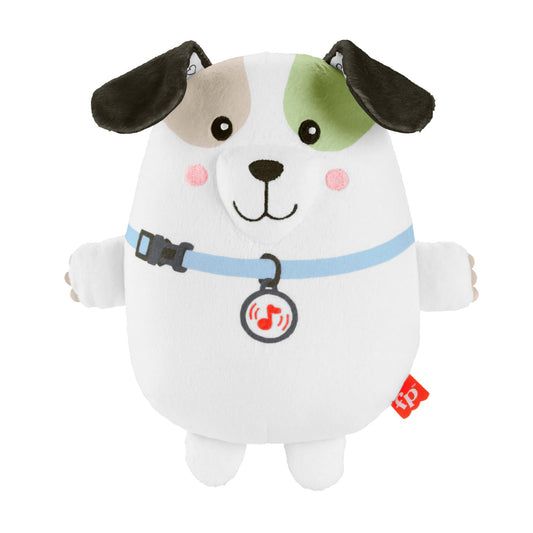 Fisher-Price Veilleuse Musicale Mon Chiot Dodo en Peluche avec Vibrations Et Bouton Volume, 4 Modes De Lecture, Jusqu'À 10 MN Musique, 3 Piles AA Incluses, Jouet Bébé, HTJ68