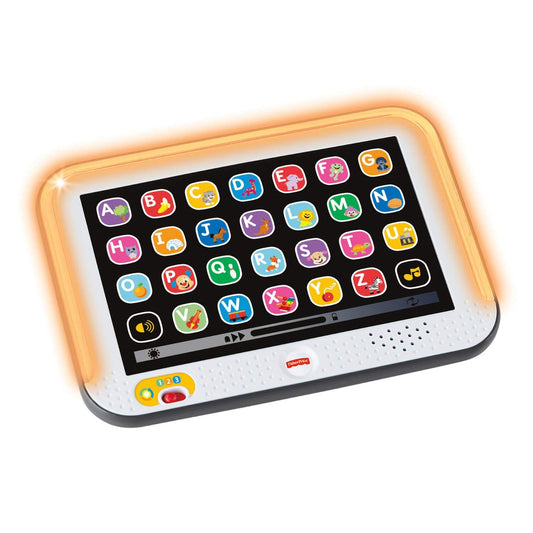 Fisher-Price Jouet Ma Tablette Éveil Progressif Rires et Éveil avec musique et lumières, pour enfants à partir de 1 an, version française, CDG56
