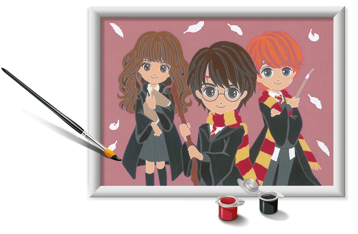 Ravensburger – Numéro d’Art format 18x24cm – Portrait de groupe / Harry Potter – Loisir créatif – Kit de peinture par numéros – Activité détente et créative – Dès 7 ans – 20014 – Version française