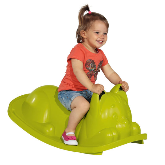 Smoby - Bascule Chat - Jeu de Plein Air Enfant - Dès 18 Mois - Assise Ergonomique - Vert - 830104